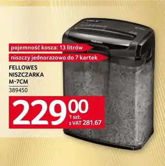 Selgros Niszczarka Fellowes oferta
