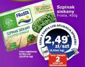 Społem FRoSTA Szpinak siekany 450 g oferta
