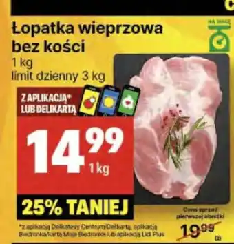 Delikatesy Centrum Lopatka wieprzowa bez kosci oferta