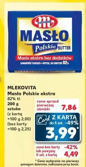 Kaufland Masło ekstra Mlekovita Polskie oferta