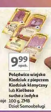 Auchan Kiełbasa sucha z indyka Zmb Białystok oferta