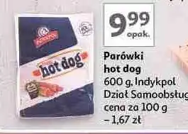 Auchan Parówki hot dog Indykpol oferta