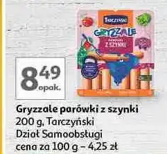 Auchan Parówki z szynki Tarczyński Gryzzale oferta