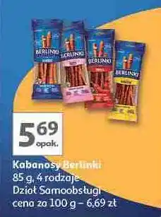 Auchan Kabanosy z indyka Morliny Berlinki oferta
