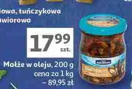 Auchan Małże wędzone w oleju Aakerman oferta