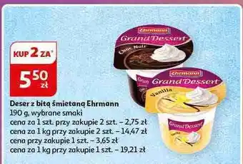 Auchan Deser wanilia Ehrmann Grand Dessert oferta
