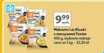 Auchan Makaron tagliatelle z sosem szpinakowym Frosta oferta