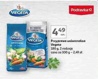 Auchan Przyprawa bez glutaminianu sodu Vegeta oferta