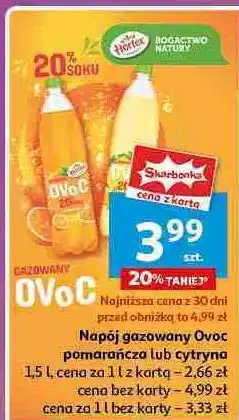 Auchan Napój 20% soku cytryna Hortex Ovoc oferta