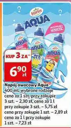 Auchan Woda malinowa Hortex Leon Aqua oferta