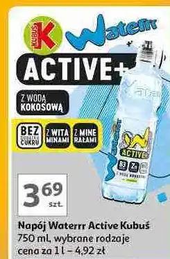 Auchan Woda active+ cytrynowa Kubuś Waterrr oferta