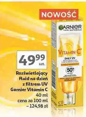 Auchan Fluid rozświetlający spf 50+ Garnier Vitamin C oferta