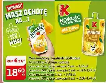 Auchan Mus jabłko-mango Kubuś 100% oferta