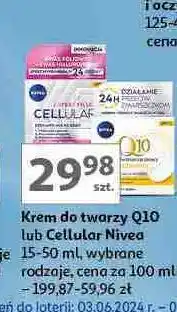 Auchan Krem do twarzy ujędrniający odżywczy na dzień spf 15 Nivea Q10 oferta