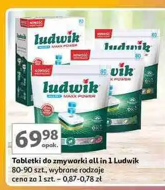 Auchan Tabletki do zmywarek maxx power lemon Ludwik All In One oferta