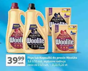 Auchan Płyn do prania dark Woolite Keratin oferta