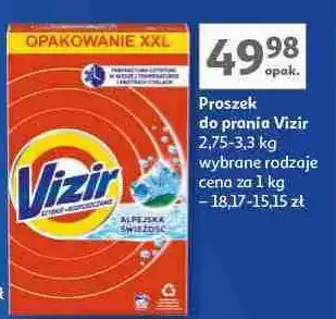 Auchan Proszek do prania alpejska świeżość Vizir oferta