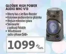 Auchan Głośniik high power audio mhc-v13 Sony oferta