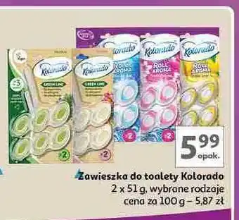 Auchan Kostka do wc blue aquatic Kolorado Roll Aroma oferta