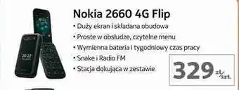 Auchan Telefon 2660 4g flip czarny Nokia oferta