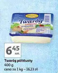 Auchan Twaróg połtłusty Włoszczowa oferta