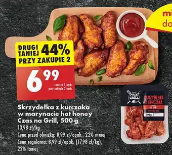 Biedronka Skrzydełka z kurczaka w marynacie hot honey Czas Na Grill oferta