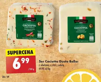 Biedronka Ser caciotta z chilli i rukolą Gustobello oferta