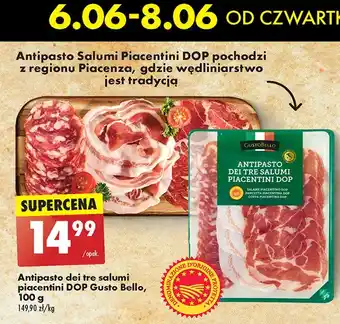Biedronka Antipasto dei tre salumi piacentini Gustobello oferta