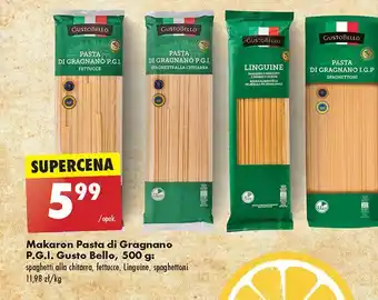 Biedronka Makaron spaghetti alla chitarra Gustobello oferta