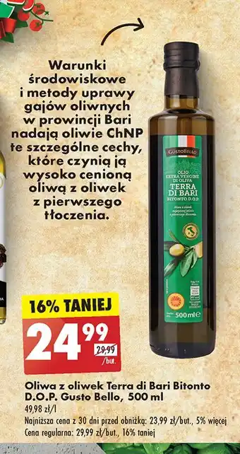 Biedronka Oliwa z oliwek Gustobello oferta