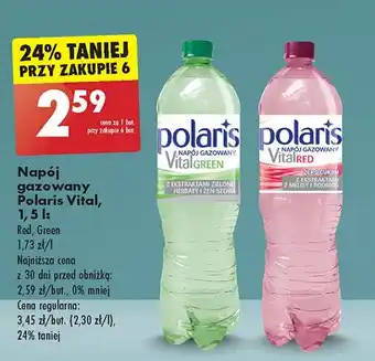 Biedronka Woda green Polaris Vital oferta