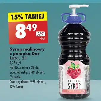 Biedronka Syrop malinowy Dar Lata oferta