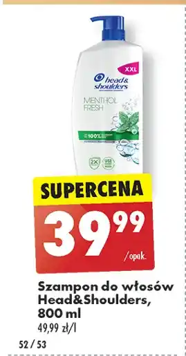 Biedronka Szampon do włosów mentol fresh Head&Shoulders oferta