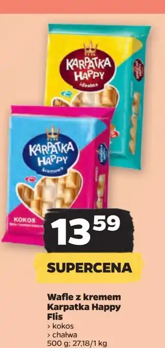 Netto Wafelki kokosowe Karpatka Happy oferta