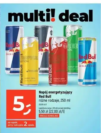 Dealz Napój energetyczny bez cukru Red Bull oferta