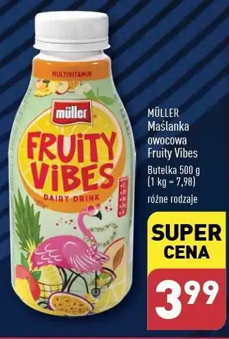 ALDI Maślanka ananas-marakuja-kokos Muller Fruity Vibes oferta