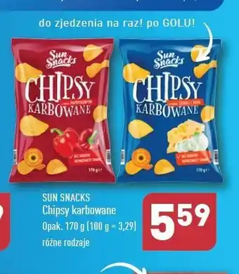 ALDI Chipsy karbowane cebula i ser Sun Snacks oferta