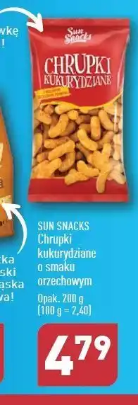 ALDI Chrupki kukurydziane orzechowe Sun Snacks oferta