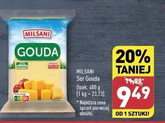 ALDI Ser gouda - kostka Milsani oferta