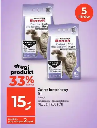 Dealz Żwirek dla kota lawenda Super Benek oferta