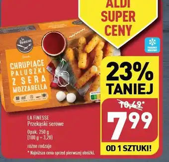 ALDI Chrupiące paluszki z sera mozzarella La Finesse oferta