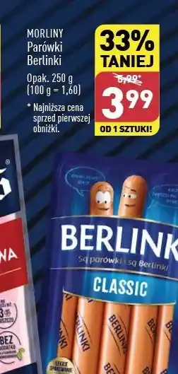 ALDI Parówki classic Morliny Berlinki oferta