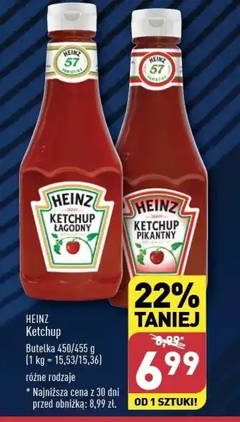 ALDI Ketchup łagodny Heinz oferta