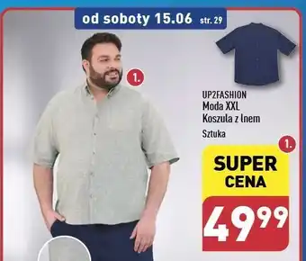 ALDI Koszula męska z lnem Up2Fashion oferta