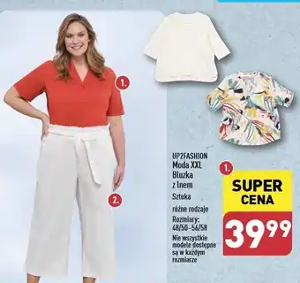 ALDI Bluzka z lnem 56/58 Up2Fashion oferta
