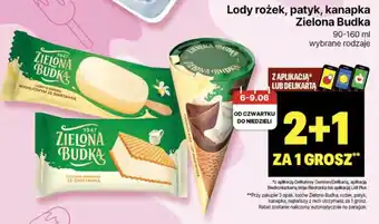 Delikatesy Centrum Lody rożek, patyk, kanapka Zielona Budka oferta