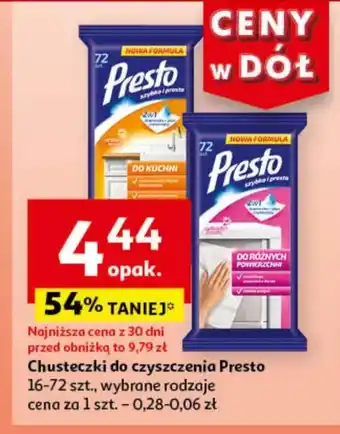 Auchan Chusteczki do czyszczenia Presto oferta