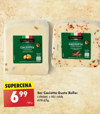 Biedronka Ser caciotta z chilli i rukolą Gustobello oferta