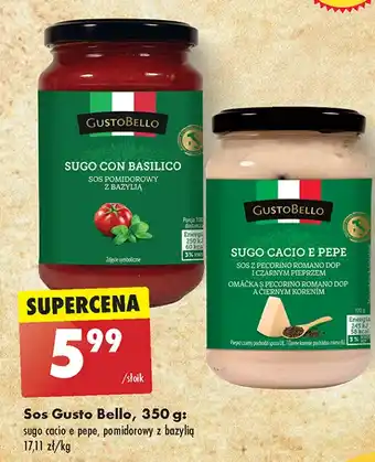 Biedronka Sos pomidorowy z bazylią Gustobello oferta