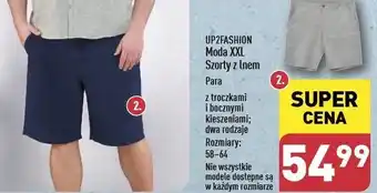 ALDI Szorty z lnem męskie 58-64 Up2Fashion oferta